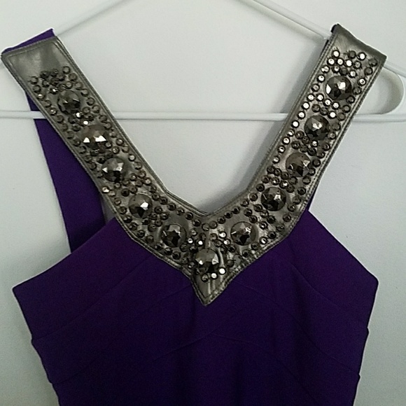 2b bebe purple studded dress bodycon - Picture 2 of 5